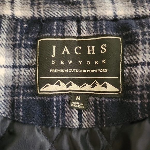 Jachs Men's Quilted Lined Plaid Flannel Button Shirt Size Medium - Picture 2 of 10